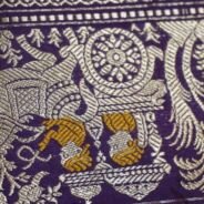 KashiFab Royal Purple Banarasi Silk Saree online - authentic Varanasi Banarasi silk saree - detail view 3