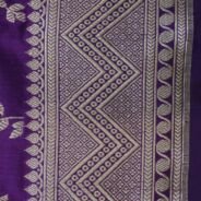 KashiFab Royal Purple Banarasi Silk Saree online - authentic Varanasi Banarasi silk saree - detail view 4