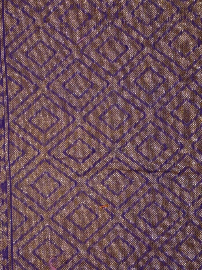 KashiFab Royal Purple Banarasi Silk Saree online - authentic Varanasi Banarasi silk saree - detail view 4
