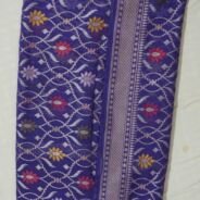 KashiFab Royal Purple Banarasi Silk Saree online - authentic Varanasi Banarasi silk saree - detail view 4