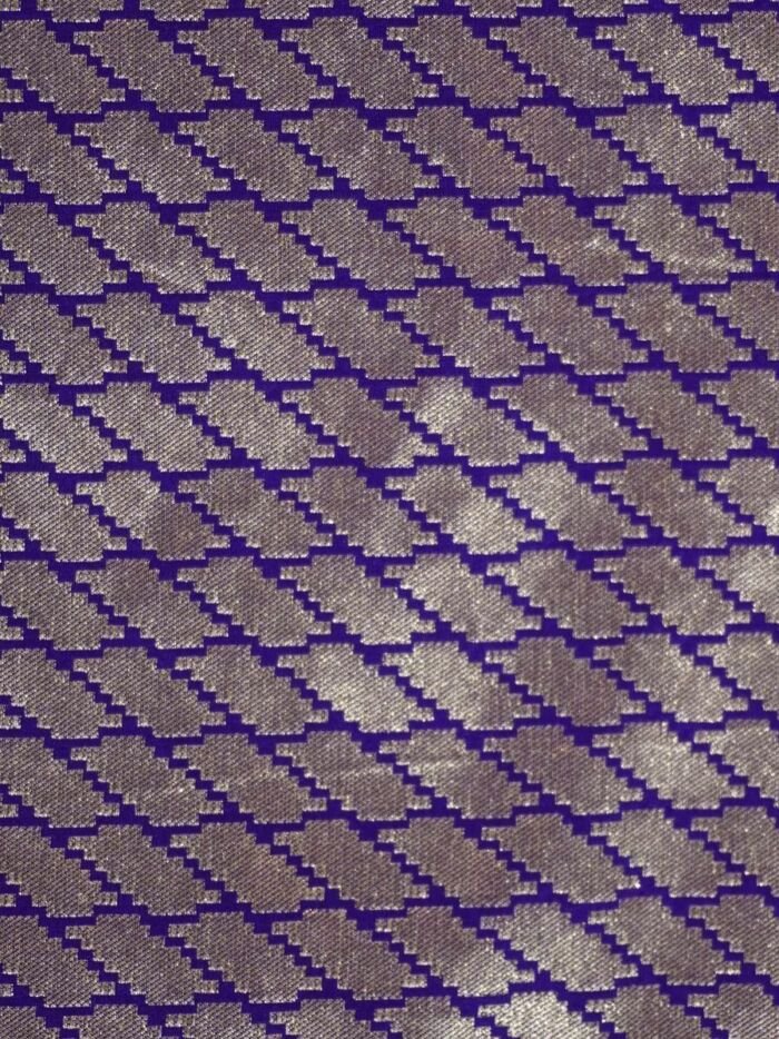 KashiFab Royal Purple Banarasi Silk Saree 5 KashiFab Royal Purple Banarasi Silk Saree online - authentic Varanasi Banarasi silk saree - detail view 5