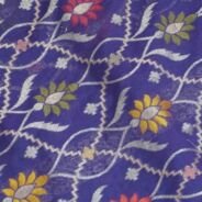 KashiFab Royal Purple Banarasi Silk Saree online - authentic Varanasi Banarasi silk saree - detail view 6