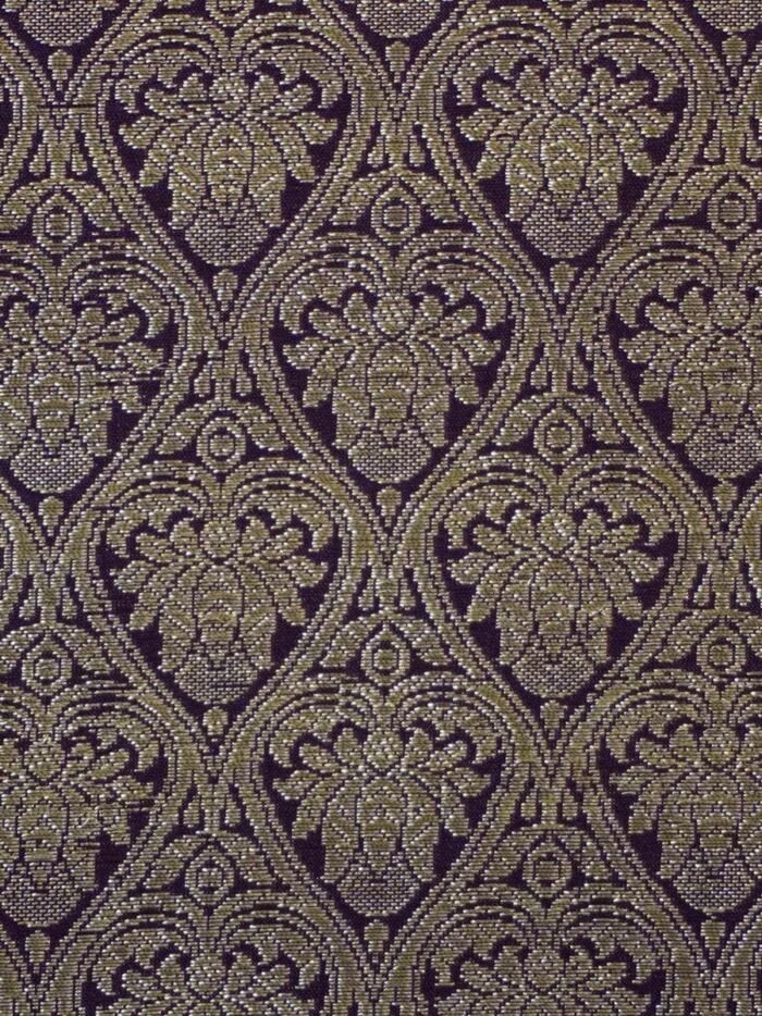 KashiFab Royal Purple Banarasi Silk Saree online - authentic Varanasi Banarasi silk saree - detail view 6