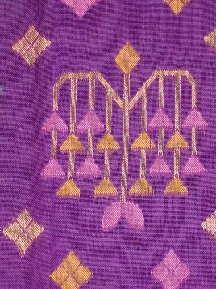 KashiFab Royal Purple Banarasi Silk Saree online - authentic Varanasi Banarasi silk saree - detail view 7