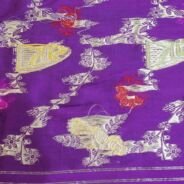 KashiFab Royal Purple Banarasi Silk Saree online - authentic Varanasi Banarasi silk saree - detail view 8