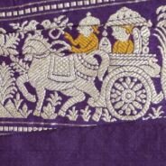 KashiFab Royal Purple Banarasi Silk Saree online - authentic Varanasi Banarasi silk saree - detail view 8