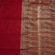 KashiFab Ruby Red Banarasi Silk Saree online - authentic Varanasi Banarasi silk saree