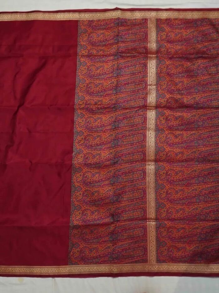 KashiFab Ruby Red Banarasi Silk Saree 1 KashiFab Ruby Red Banarasi Silk Saree online - authentic Varanasi Banarasi silk saree