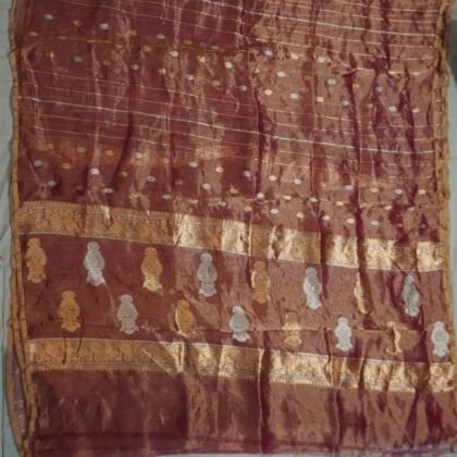 KashiFab Ruby Red Banarasi Silk Saree online - authentic Varanasi Banarasi silk saree