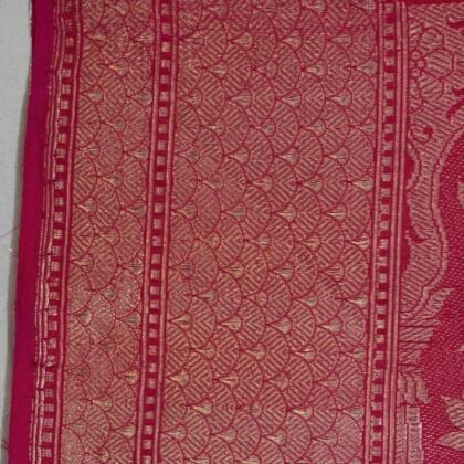 KashiFab Ruby Red Banarasi Silk Saree online - authentic Varanasi Banarasi silk saree
