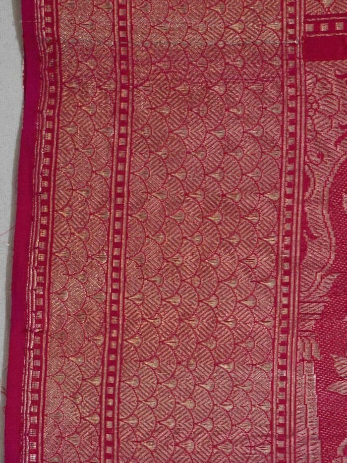 KashiFab Ruby Red Banarasi Silk Saree online - authentic Varanasi Banarasi silk saree
