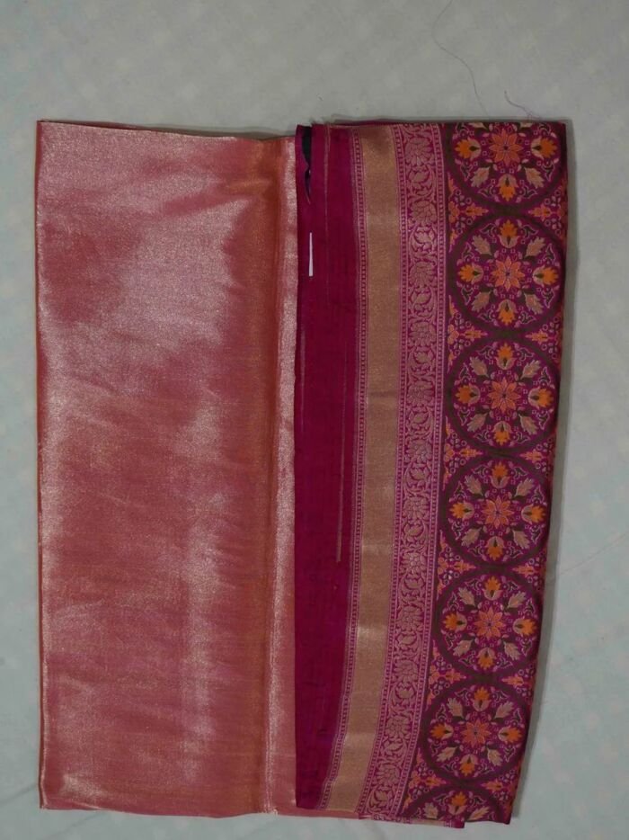 KashiFab Ruby Red Banarasi Silk Saree online - authentic Varanasi Banarasi silk saree