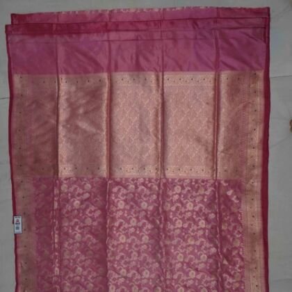 KashiFab Ruby Red Banarasi Silk Saree online - authentic Varanasi Banarasi silk saree