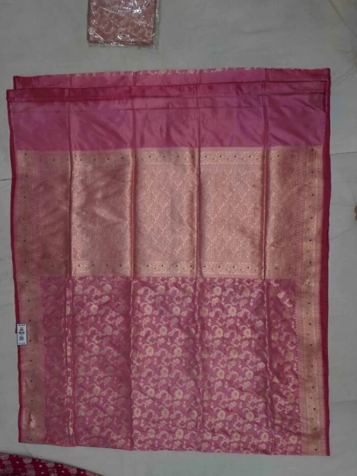 KashiFab Ruby Red Banarasi Silk Saree online - authentic Varanasi Banarasi silk saree