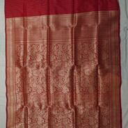 KashiFab Ruby Red Banarasi Silk Saree online - authentic Varanasi Banarasi silk saree