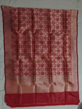KashiFab Ruby Red Banarasi Silk Saree online - authentic Varanasi Banarasi silk saree