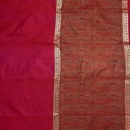 KashiFab Ruby Red Banarasi Silk Saree online - authentic Varanasi Banarasi silk saree