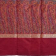 KashiFab Ruby Red Banarasi Silk Saree online - authentic Varanasi Banarasi silk saree - detail view 2