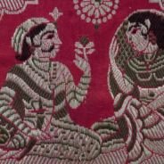 KashiFab Ruby Red Banarasi Silk Saree online - authentic Varanasi Banarasi silk saree - detail view 2
