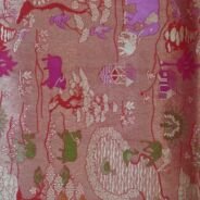 KashiFab Ruby Red Banarasi Silk Saree online - authentic Varanasi Banarasi silk saree - detail view 2