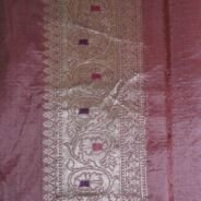 KashiFab Ruby Red Banarasi Silk Saree online - authentic Varanasi Banarasi silk saree - detail view 2
