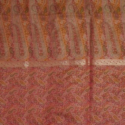 KashiFab Ruby Red Banarasi Silk Saree online - authentic Varanasi Banarasi silk saree - detail view 2