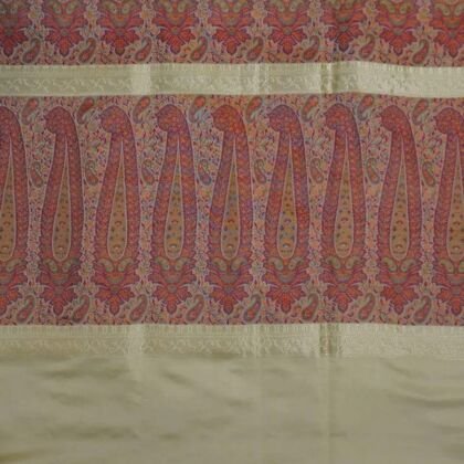 KashiFab Ruby Red Banarasi Silk Saree online - authentic Varanasi Banarasi silk saree - detail view 2