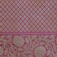 KashiFab Ruby Red Banarasi Silk Saree online - authentic Varanasi Banarasi silk saree - detail view 4
