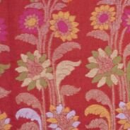 KashiFab Ruby Red Banarasi Silk Saree online - authentic Varanasi Banarasi silk saree - detail view 4