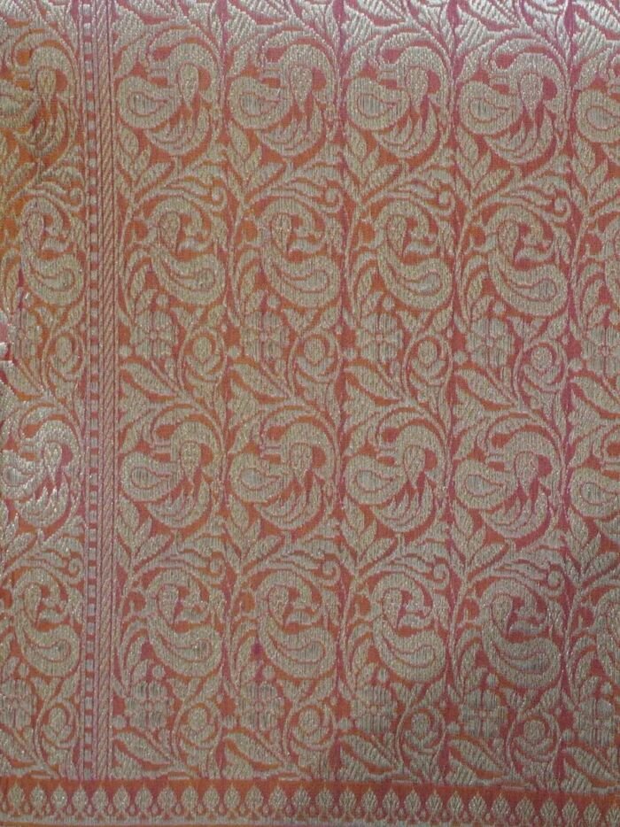KashiFab Ruby Red Banarasi Silk Saree 4 KashiFab Ruby Red Banarasi Silk Saree online - authentic Varanasi Banarasi silk saree - detail view 4