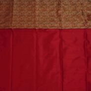 KashiFab Ruby Red Banarasi Silk Saree online - authentic Varanasi Banarasi silk saree - detail view 5
