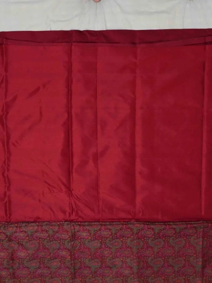 KashiFab Ruby Red Banarasi Silk Saree 5 KashiFab Ruby Red Banarasi Silk Saree online - authentic Varanasi Banarasi silk saree - detail view 5