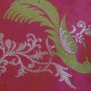 KashiFab Ruby Red Banarasi Silk Saree online - authentic Varanasi Banarasi silk saree - detail view 5