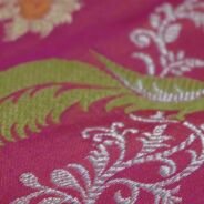 KashiFab Ruby Red Banarasi Silk Saree online - authentic Varanasi Banarasi silk saree - detail view 6