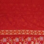 KashiFab Ruby Red Banarasi Silk Saree online - authentic Varanasi Banarasi silk saree - detail view 6