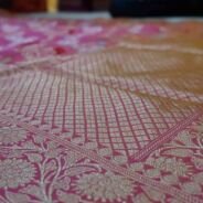 KashiFab Ruby Red Banarasi Silk Saree online - authentic Varanasi Banarasi silk saree - detail view 7