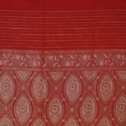 KashiFab Ruby Red Banarasi Silk Saree online - authentic Varanasi Banarasi silk saree - detail view 8