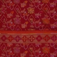 KashiFab Ruby Red Banarasi Silk Saree online - authentic Varanasi Banarasi silk saree - detail view 8