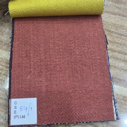 KashiFab Rust Brick Orange Matka Silk Fabric - Banarasi Handloom