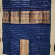 KashiFab Sapphire Blue Banarasi Silk Coord Set online - authentic Varanasi Banarasi silk coord set