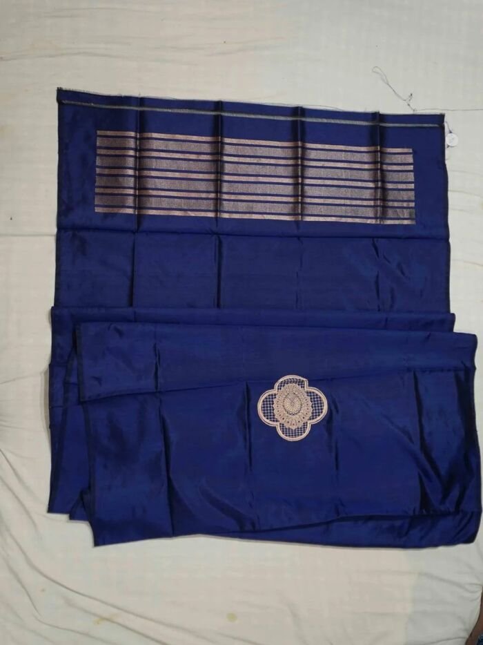 KashiFab Sapphire Blue Banarasi Silk Coord Set 1 KashiFab Sapphire Blue Banarasi Silk Coord Set online - authentic Varanasi Banarasi silk coord set