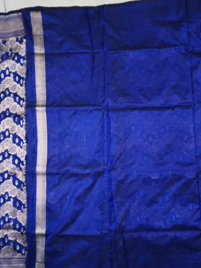 KashiFab Sapphire Blue Banarasi Silk Saree online - authentic Varanasi Banarasi silk saree