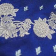 KashiFab Sapphire Blue Banarasi Silk Saree online - authentic Varanasi Banarasi silk saree - detail view 5