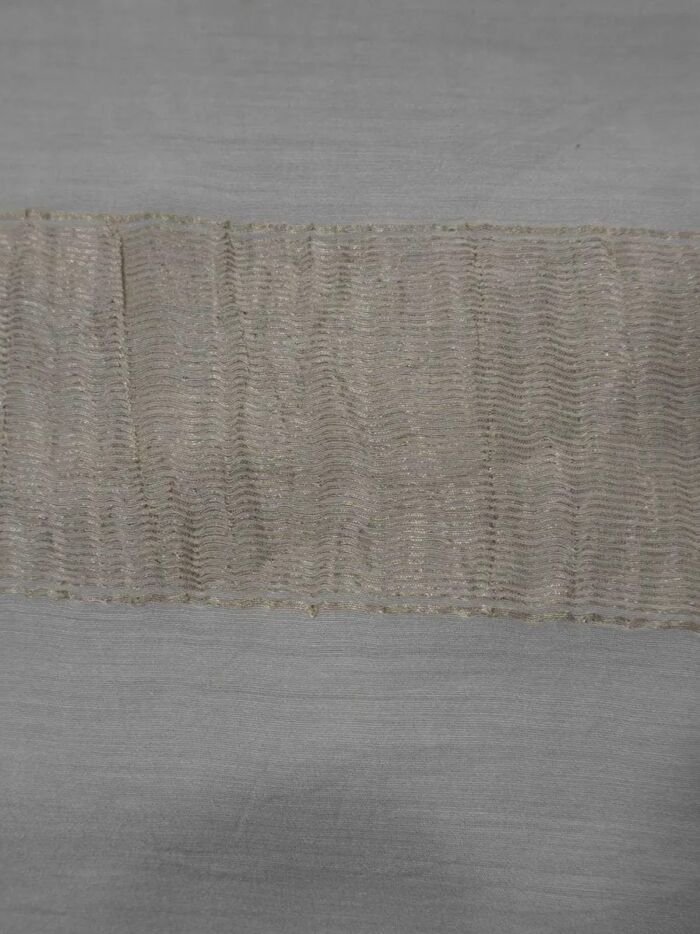 KashiFab Silver Grey Banarasi Silk Dupatta online - authentic Varanasi Banarasi silk dupatta - detail view 3