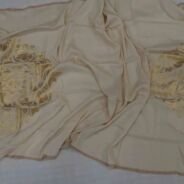 KashiFab Silver Grey Banarasi Silk Dupatta online - authentic Varanasi Banarasi silk dupatta - detail view 5