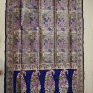 KashiFab Silver Grey Banarasi Silk Saree online - authentic Varanasi Banarasi silk saree