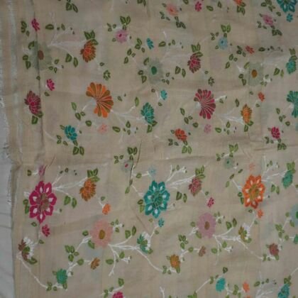 KashiFab Silver Grey Banarasi Silk Saree online - authentic Varanasi Banarasi silk saree