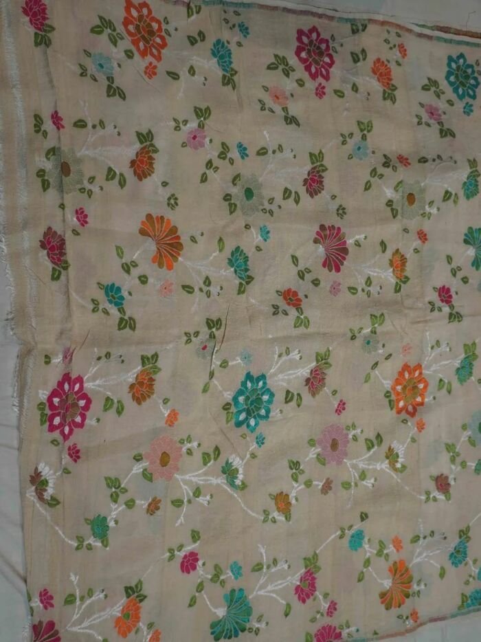 KashiFab Silver Grey Banarasi Silk Saree online - authentic Varanasi Banarasi silk saree