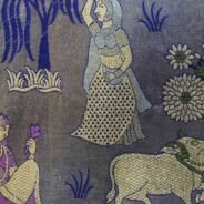 KashiFab Silver Grey Banarasi Silk Saree online - authentic Varanasi Banarasi silk saree - detail view 2