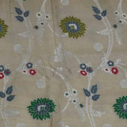 KashiFab Silver Grey Banarasi Silk Saree online - authentic Varanasi Banarasi silk saree - detail view 2